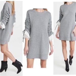 Cinq a Sept Sweater Dress with Ruffle Sleeve